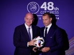 FIFA president Gianni Infantino and UEFA president Aleksander Ceferin during the UEFA Congress