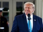 US President Donald Trump during an announcement on the Freedom Haulers initiative at the White House in Washington, DC.