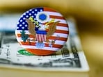 A US badge is seen in this representational photo. (Unsplash)