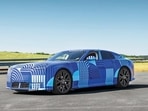 Under the camouflage, the Jaguar 01 is a big car. It’s over five metres long and it’s purely electric.