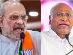Union Home Minister Amit Shah and Congress MP Mallikarjun Kharge. 