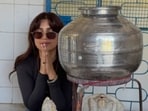 Bhumi Pednekar offered her prayers at a temple.