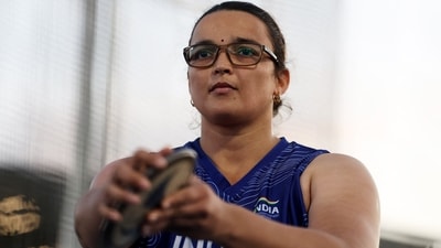 India's Seema in action during the women's discus throw final (REUTERS)