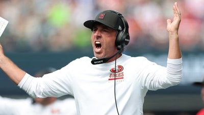 Kyle Shanahan had showed reporters a photo taken immediately after the crash that revealed the extent of his injuries. Kyle Shanahan had showed reporters a photo taken immediately after the crash that revealed the extent of his injuries.