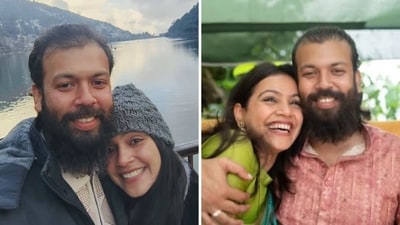 Raghav Sharma with his partner, Garima Bajaj. (Raghav Sharma) Raghav Sharma with his partner, Garima Bajaj. (Raghav Sharma)