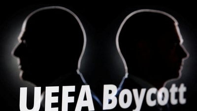 UEFA has threatened to boycott FIFA competitions over Gianni Infantino's $20 billion investor plan. (REUTERS/Dado Ruvic/Illustration) (REUTERS)