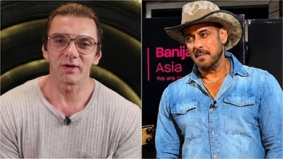 ভাই সোহেলের সমর্থনে অ্যালায়েন্সের সেটে সলমন খান। (Instagram) ভাই সোহেলের সমর্থনে অ্যালায়েন্সের সেটে সলমন খান। (Instagram)