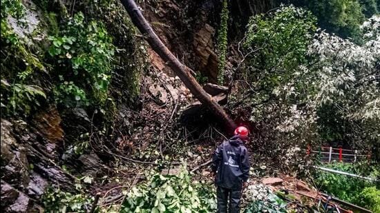 A landslide near Gaurikund halted the Kedarnath Yatra as heavy rainfall caused landslides, road blockages and travel disruptions across Uttarakhand.
