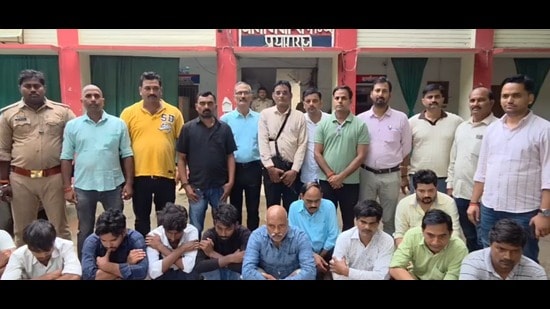 Arrested individuals in police custody (HT Photo)