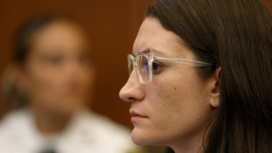 Lindsay Clancy attends her murder trial at Plymouth Superior Court, in Plymouth, Massachusetts on July 29.
