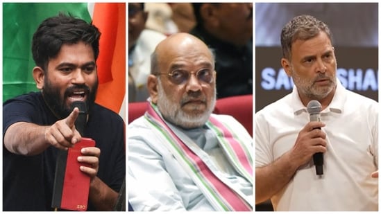 Abhijeet Dipke’s demand came a day after Congress leader Rahul Gandhi accused Amit Shah of ordering the crackdown on the protesters and demanded his resignation. (ANI/PTI/HT)