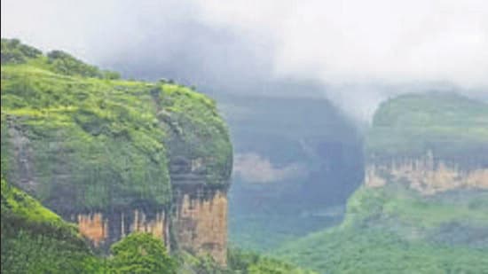 The department has advised people travelling through the Pune Ghat sections, including routes prone to landslides and waterlogging, to exercise caution as intense rainfall could trigger landslides, flash floods, reduced visibility, overflowing streams, and traffic disruptions. (HT file)