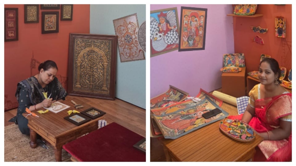 Nisha and Madhumita are local artisans who have learned the craft from their families. (Picture credit: Adrija Dey) Nisha and Madhumita are local artisans who have learned the craft from their families. (Picture credit: Adrija Dey)