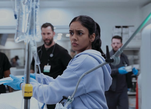 In The Pitt, Shabana Azeez plays a 20-year-old medical intern who often takes charge. In The Pitt, Shabana Azeez plays a 20-year-old medical intern who often takes charge.
