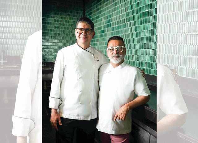 Kayzad Sadri (left), executive chef, Ziya at Oberoi Mumbai, with chef and restaurateur Vineet Bhatia. Kayzad Sadri (left), executive chef, Ziya at Oberoi Mumbai, with chef and restaurateur Vineet Bhatia.