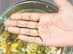 A student felt a piece of glass between their teeth while eating the meal.