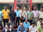 Arrested individuals in police custody (HT Photo)