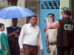 CBI personnel carry out investigation at the site where Chandranath Rath, personal assistant to BJP leader Suvendu Adhikari, was shot dead in Madhyamgram, North 24 Parganas (ANI Video Grab)