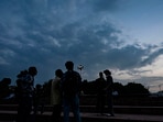Gram it: Clouds hover over Connaught Place in Delhi. Delhiites having been waiting for Rain God to show mercy and respite from humidity. (Photo:Sanjeev Verma/ Hindustan Times)