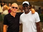 Erling Haaland took some time off the pitch to meet one of sport's all-time greats, Michael Jordan.(Instagram @erling)