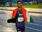 Gulveer Singh after the 10,000 m race (Sourced)