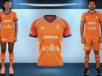 The new Hockey India saffron jersey. 