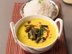This bhindi kadhi recipe by chef Sanjeev Kapoor merges sautéed ladies' fingers with a rich, spiced yoghurt base. (Pic: Sanjeev Kapoor)
