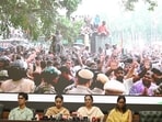 The families urged authorities to ensure justice for the injured officers.