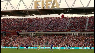Fans attend the 2026 World Cup round of 32 football match between Portugal and Croatia at the Toronto Stadium in Toronto, Canada on July 2. (AFP) Fans attend the 2026 World Cup round of 32 football match between Portugal and Croatia at the Toronto Stadium in Toronto, Canada on July 2. (AFP)