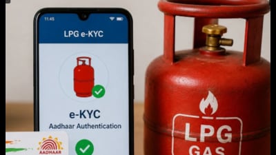 The financial implications could be significant. A 14.2-kg domestic LPG cylinder currently costs <span class='webrupee'>₹</span>957, translating to about <span class='webrupee'>₹</span>67.29 per kg of LPG. In contrast, a 19-kg commercial cylinder is priced at <span class='webrupee'>₹</span>2,950, or <span class='webrupee'>₹</span>155.26 per kg. Consumers who fail to complete e-KYC could effectively end up paying <span class='webrupee'>₹</span>87.97 more per kg, substantially increasing their cooking fuel expenses. (Pic for representation) The financial implications could be significant. A 14.2-kg domestic LPG cylinder currently costs <span class='webrupee'>₹</span>957, translating to about <span class='webrupee'>₹</span>67.29 per kg of LPG. In contrast, a 19-kg commercial cylinder is priced at <span class='webrupee'>₹</span>2,950, or <span class='webrupee'>₹</span>155.26 per kg. Consumers who fail to complete e-KYC could effectively end up paying <span class='webrupee'>₹</span>87.97 more per kg, substantially increasing their cooking fuel expenses. (Pic for representation)
