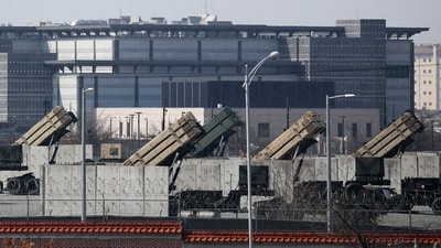 The Patriot missile is part of a mobile, ground-based air-defence system that protects military bases, cities and critical infrastructure from ballistic missiles, cruise missiles, aircraft and drones. (Reuters)