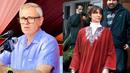 L: Jammu and Kashmir chief minister Omar Abdullah | R: His estranged wife Payal Abdullah