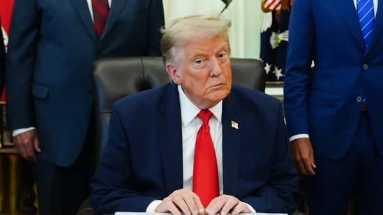 US President Donald Trump on Thursday announced an agreement for the "complete disarmament" of Hamas, calling it a critical step toward a new Palestinian government in Gaza.(AP Photo/Julia Demaree Nikhinson) (AP Photo/Julia Demaree Nikhinson)