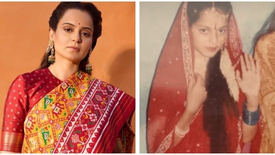 Kangana Ranaut has shared a picture from her childhood days, dressed as Sita.