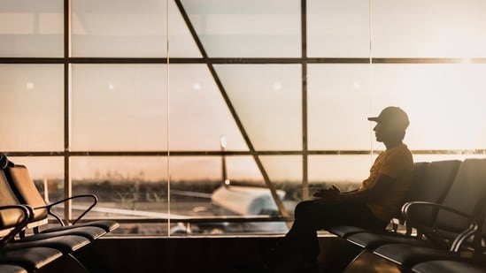 Representational image showing a person in an airport.