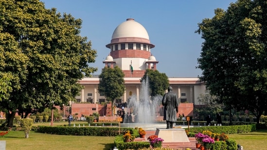 The bench of justices Dipankar Datta and Satish Chandra Sharma said, “The judgment on the question as to whether the writ petitions need to be referred to a bench of five judges is reserved.” (PTI)