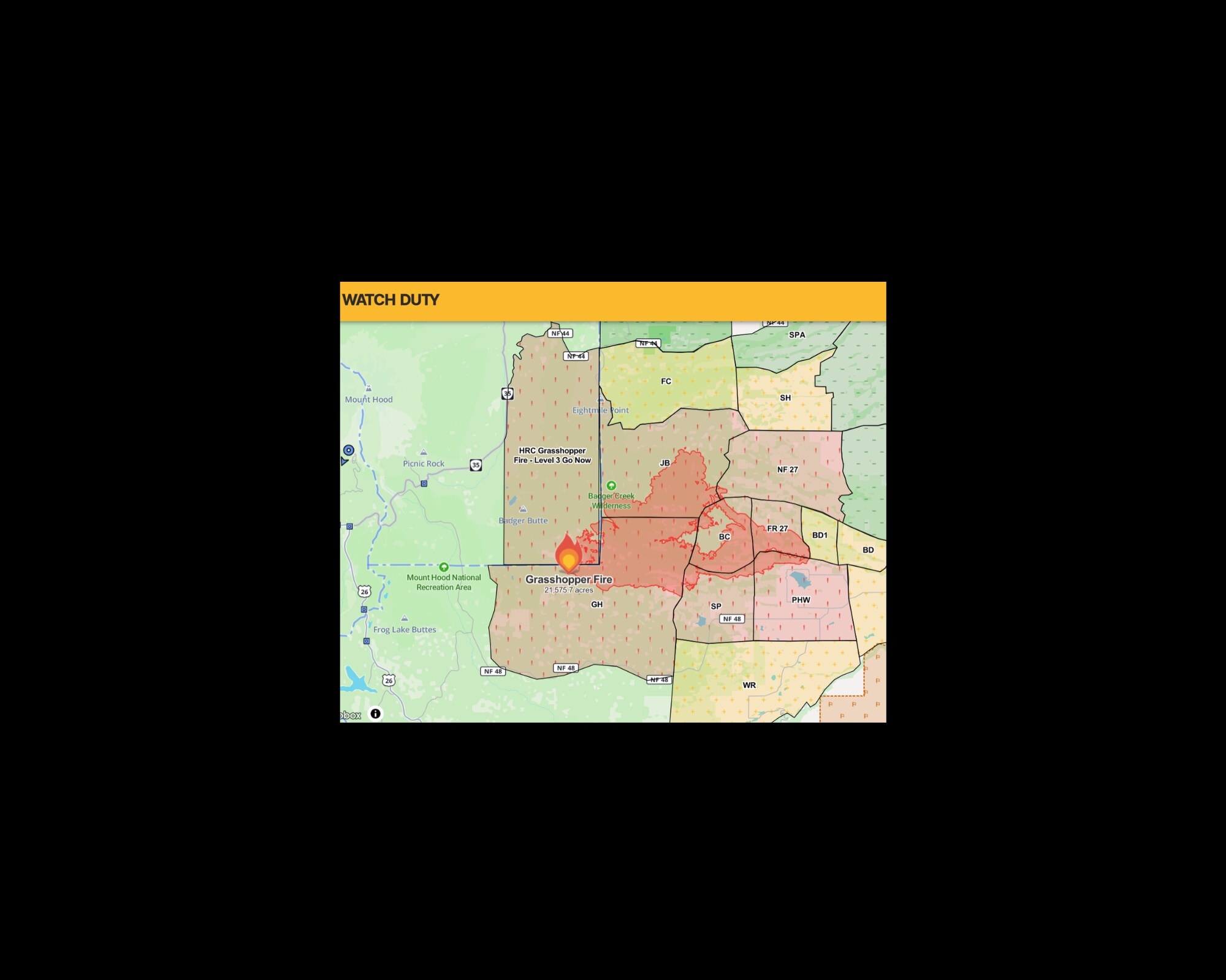 Wasco County Evacuation Map (Watch Duty) Wasco County Evacuation Map (Watch Duty)