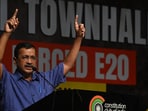 Aam Aadmi Party (AAP) national convener Arvind Kejriwal during the 'National Town Hall Against E20', at the Constitution Club, in New Delhi, India, on Saturday, August 1, 2026. (HT Photo/Vipin Kumar)