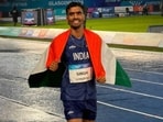 Gulveer Singh after the 10,000 m race (Sourced)