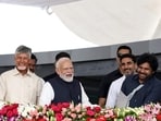 He described the day as a landmark in Andhra Pradesh’s march towards achieving the ‘Swarna Andhra Vision.’ (HT Photo)