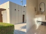 A woman showed the inside of a clean public washroom in Dubai, calling it cleaner than many homes.
