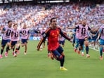 Ferran Torres after scoring the winnig goal in FIFA World Cup 2026 final.