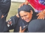 Sister of one of the deceased Shameem Ansari was inconsolable outside Bhiwandi’s Indira Gandhi Hospital on Friday morning upon learning of her brother’s passing.praful Gangurde