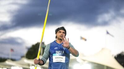 India’s Neeraj Chopra during the men's javelin throw final at the Commonwealth Games 2026, in Glasgow, Scotland. (PTI) India’s Neeraj Chopra during the men's javelin throw final at the Commonwealth Games 2026, in Glasgow, Scotland. (PTI)