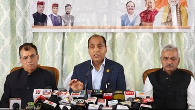 The Bharatiya Janata Party (BJP) on Saturday accused Himachal Pradesh’s Sukhvinder Singh Sukhu-led Congress government of large-scale phone tapping and illegal surveillance on opposition leaders, as well as its own ministers, as part of “vendetta politics.” (HT Photo) The Bharatiya Janata Party (BJP) on Saturday accused Himachal Pradesh’s Sukhvinder Singh Sukhu-led Congress government of large-scale phone tapping and illegal surveillance on opposition leaders, as well as its own ministers, as part of “vendetta politics.” (HT Photo)