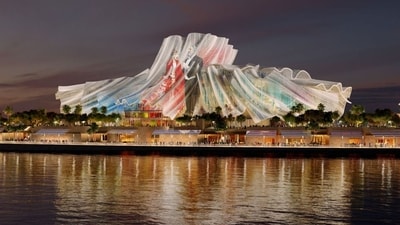 And, coming up on Saadiyat Island now is Dar al Funoon (House of the Arts), a new performing arts centre that looks like giant sheets of corrugated metal tossed one on the other. Also designed by the late Frank Gehry, it is scheduled to open in 2030. And, coming up on Saadiyat Island now is Dar al Funoon (House of the Arts), a new performing arts centre that looks like giant sheets of corrugated metal tossed one on the other. Also designed by the late Frank Gehry, it is scheduled to open in 2030.