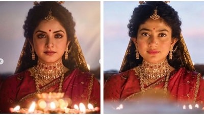 Divya Bharti is reimagined as Sita in Ramayana. The late actor's innocent, doe-eyed beauty made her look quite the part. In the film, Sai Pallavi plays Sita. Divya Bharti is reimagined as Sita in Ramayana. The late actor's innocent, doe-eyed beauty made her look quite the part. In the film, Sai Pallavi plays Sita.