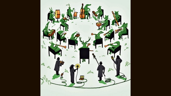 Artwork created for the bioacoustics convention in India. (Illustration: Mayur Nanda / Copycat Designs)