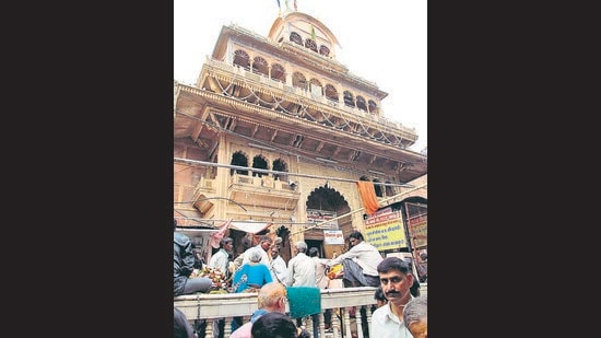 The Banke Bihari temple in Mathura (HT File Photo)