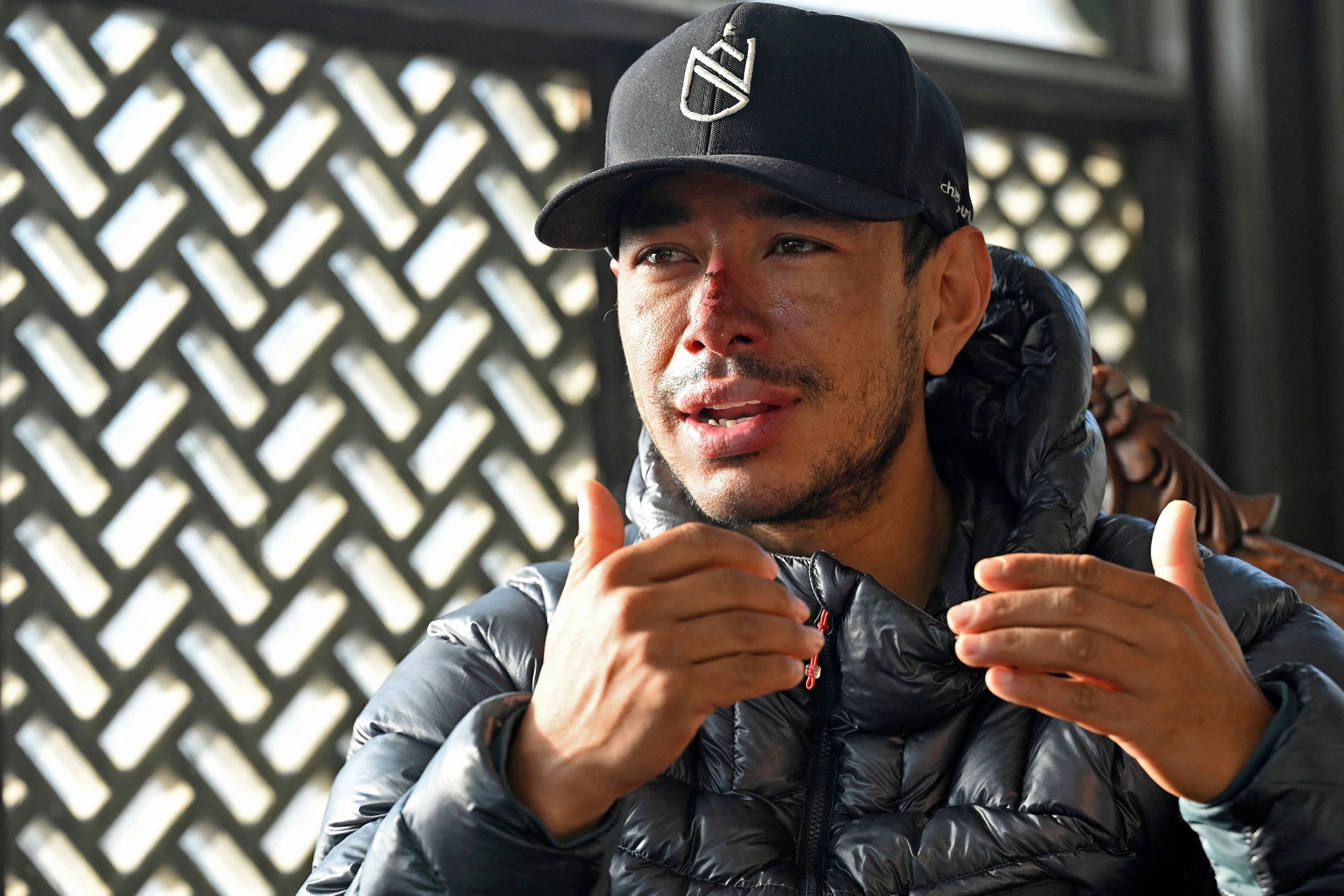 In this picture taken on January 21, 2021, mountaineer Nirmal Purja speaks during an interview with AFP in Skardu, a city district of the Gilgit-Baltistan region in northern Pakistan. (AFP) In this picture taken on January 21, 2021, mountaineer Nirmal Purja speaks during an interview with AFP in Skardu, a city district of the Gilgit-Baltistan region in northern Pakistan. (AFP)